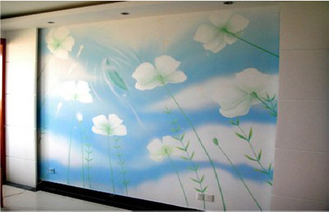 渝中画墙绘怎么画好白云的蓬松感？