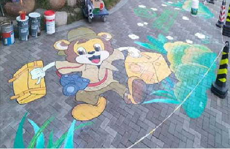 渝中夏季画地面彩绘会遇到的问题