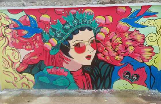 渝中墙体彩绘-网红墙