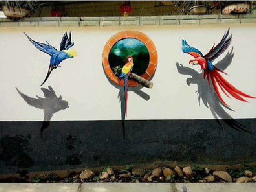 渝中视觉错位-3D墙绘设计