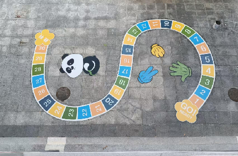 渝中地面游戏彩绘