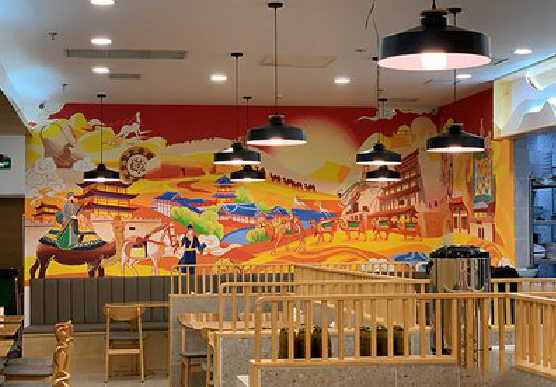 渝中商业空间彩绘介绍。