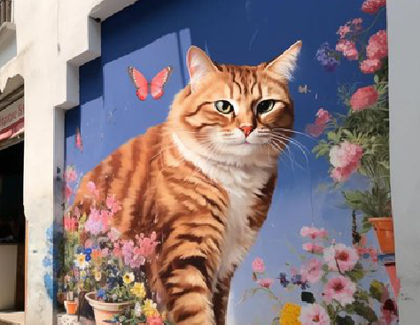 渝中自己绘制有个性的手绘墙