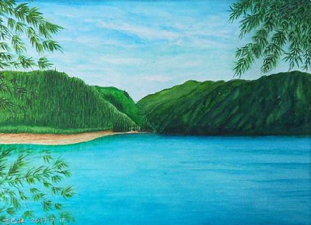 渝中在墙绘中，如何绘画绿水青山？